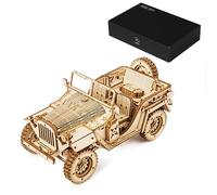 Lumivive Puzzle 3D en bois Battlefield Jeep pour adolescents et adultes, modèle de véhicule à monter soi-même, kit de construction en bois, cadeau créatif pour anniversaire et Noël - 369 + pièces