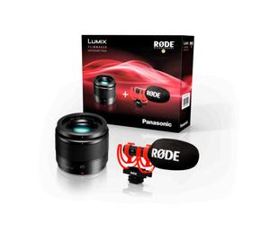 Lumix G Filmmaker Accessory Pack - Lumix G 25mm f/1.7 + Micro Rode VideoMicro II