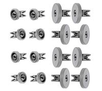 Lot de 16 roulettes (8 paniers supèrieur et 8 panier supérieur d'origine Lave-vaisselle (50286967000 50286965004 REX ZANUSSI JUNO ZOPPAS IKEA ARTHUR MARTIN AEG LEONARD MOFFAT ELECTROLUX IKEA ELECTROLU
