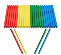 Lummi Lot de 24 bâtons rythmiques pour enfants en salle de classe - Jouets musicaux à percussion en bois pour filles, garçons (4 couleurs, 20,3 cm)