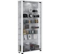 Lumo Maxi Vitrine, 2 portes vitrées, tablettes en verre, éclairage incluss LED, blanc.