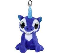 Lumo Stars peluche mini licorne velours velours avec clip 8,5 cm bleu Bleu G