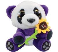 Lumo Stars peluche Panda I love mom junior 24 cm mauve/blanc Panda I love mom Violet
