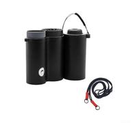 LumoCheefy Sac de transport pour Shark Chillpill FA022 - Sac de rangement coloré avec séparateur, imperméable, 14 x 9 cm, organiseur pour sèche-cheveux et accessoires (noir)