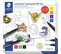 Lumocolor 31 Set2 Lot De 7 Marqueurs Permanents Lumocolor Et 3 Feuilles D'autocollants À Peindre.