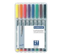 Staedtler Feutre pour transparent Lumocolor M non-permanent 315 315 WP8 bleu, marron, jaune, vert, orange, rouge, noir, violet