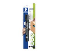 Lumocolor 350 - Blister 1 Marqueur Permanent Pointe Biseau 2 À 5 Mm Noir | de 2,0 à 5,0 mm, résistant aux frottements et à l'eau - pour presque toutes les surfaces - Réf. 350-9 BKDA