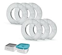 LumoLeaf Lot de 6 filtres de rechange pour gamelle d'eau de 2 l en noix de coco - Filtre à charbon actif pour distributeur d'eau pour chien - Blanc