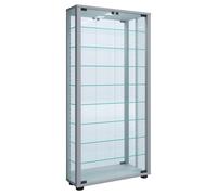 LumoMaxi citrine avec miroir 2 portes en verre Incl. lumières LED couleur argent.