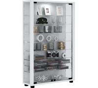 LumoMini vitrine 2 portes en verre blanc.
