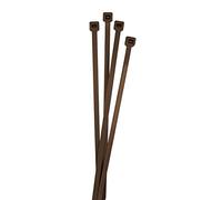 Lumonic 100 Stück Attache de câble Brun | 200 × 4,8mm | jusqu'à 22,2kg de résistance à la traction | Nylon PA6.6 | Codage couleur, qualité industrielle | Gestion des câbles, industrie, atelier, ménage