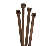 Lumonic 100 Stück Attache de câble Brun | 430 × 9,0mm | jusqu'à 80kg de résistance à la traction | Nylon PA6.6 | Codage couleur, qualité industrielle | Gestion des câbles, industrie, atelier, ménage