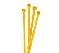 Lumonic 100 Stück Attache de câble Jaune | 100 × 2,5mm | jusqu'à 8,2kg de résistance à la traction | Nylon PA6.6 | Codage couleur, qualité industrielle | Gestion des câbles, industrie, atelier, ménage