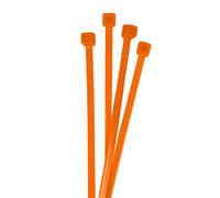 Lumonic 100 Stück Attache de câble Orange | 200 × 2,5mm | jusqu'à 8,2kg de résistance à la traction | Nylon PA6.6 | Codage couleur, qualité industrielle | Gestion des câbles, industrie, atelier, ménag