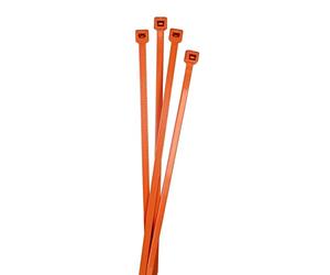 Lumonic 100 Stück Attache de câble Orange | 300 × 4,8mm | jusqu'à 22,2kg de résistance à la traction | Nylon PA6.6 | Codage couleur, qualité industrielle | Gestion des câbles, industrie, atelier, ména