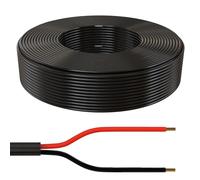 Lumonic 100m FLRYY Câble de véhicule 2x0,75mm² Noir | 2 Fils | Câble de remorque | câble Automobile multiconducteur | Résistant aux huiles et aux carburants, Ignifuge | Basse Tension