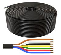 Lumonic 100m FLRYY Câble de véhicule 7x1mm² Noir | 7 Fils | Câble de remorque | câble Automobile multiconducteur | Résistant aux huiles et aux carburants, Ignifuge | Basse Tension