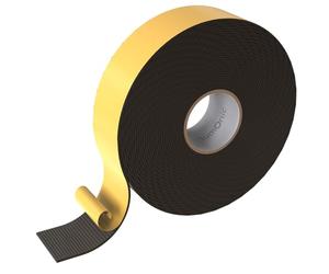 Lumonic 10m EPDM Bande d'étanchéité autocollante 50mm x 2mm I Bande pour fenêtres et portes I Joint de fenêtre porte caoutchouc pour protection contre le froid