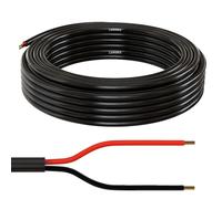 Lumonic 10m FLRYY Câble de véhicule 2x0,75mm² Noir | 2 Fils | Câble de remorque | câble Automobile multiconducteur | Résistant aux huiles et aux carburants, Ignifuge | Basse Tension