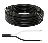 Lumonic 10m FLRYY Câble de véhicule 2x1,5mm² Noir | 2 Fils | Câble de remorque | câble Automobile multiconducteur | Résistant aux huiles et aux carburants, Ignifuge | Basse Tension