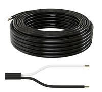 Lumonic 10m FLRYY Câble de véhicule 2x1mm² Noir | 2 Fils | Câble de remorque | câble Automobile multiconducteur | Résistant aux huiles et aux carburants, Ignifuge | Basse Tension
