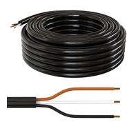Lumonic 10m FLRYY Câble de véhicule 3x0,75mm² Noir | 3 Fils | Câble de remorque | câble Automobile multiconducteur | Résistant aux huiles et aux carburants, Ignifuge | Basse Tension