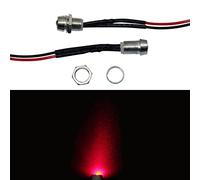 Lumonic 10x LEDs à vis super claires avec résistance pour applications 24V - LEDs haute puissance avec câble de connexion à souder pour DIY en couleur rouge - Diamètre: 5mm
