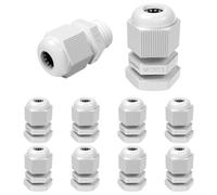 Lumonic 10x presse-étoupe M12 PG7 IP67 métrique d3-6,5mm I Passe-câble étanche en gris I Presse-étoupes, passage de tuyau M12 PG7