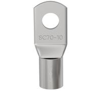 Lumonic 1x Cosse tubulaire 70mm² vierge | M10 | cuivre étamé | Connexion des câbles sans soudure | SC70-10, Cosse à sertir, connecteur à sertir | Véhicules automobiles, construction mécanique, camping
