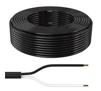 Lumonic 20m FLRYY Câble de véhicule 2x0,50mm² Noir | 2 Fils | Câble de remorque | câble Automobile multiconducteur | Résistant aux huiles et aux carburants, Ignifuge | Basse Tension