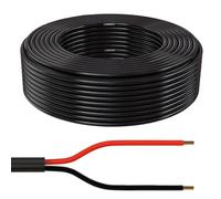Lumonic 20m FLRYY Câble de véhicule 2x0,75mm² Noir | 2 Fils | Câble de remorque | câble Automobile multiconducteur | Résistant aux huiles et aux carburants, Ignifuge | Basse Tension