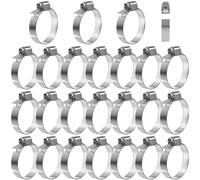 Lumonic 25x 40-63mm Collier de serrage en acier inoxydable V4A 304 I Collier de serrage réglable à visser I pour tuyaux flexibles machine à laver voiture voiture maison jardin