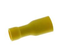 Lumonic 25x cosses plates 4,0-6,0mm² en jaune I Cosses plates pour languettes 0,8mm x 6,4mm I Cosses de câble languettes entièrement isolées
