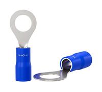 Lumonic 25x Cossette de câble en anneau 1,5-2,5mm² partiellement isolée | M5 | cuivre étamé | connexion sûre des câbles sans soudure | Kit, cosse à sertir, connecteur à sertir, anneau de levage | Véhi