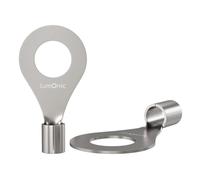 Lumonic 25x Cossette de câble en anneau 1,5-2,5mm² vierge | M6 | cuivre étamé | connexion sûre des câbles sans soudure | Cosse à sertir non isolée | Véhicules automobiles, construction mécanique, camp