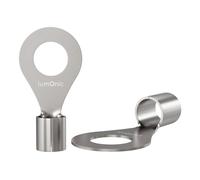 Lumonic 25x Cossette de câble en anneau 4,0-6,0mm² vierge | M6 | cuivre étamé | connexion sûre des câbles sans soudure | Cosse à sertir non isolée | Véhicules automobiles, construction mécanique, camp