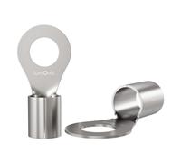 Lumonic 25x Cossette de câble en anneau 6,0-10,0mm² vierge | M6 | cuivre étamé | connexion sûre des câbles sans soudure | Cosse à sertir non isolée | Véhicules automobiles, construction mécanique, cam