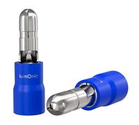 Lumonic 25x Fiche ronde 1,5-2,5mm² | Bleu, 4mm | Fiche ronde pour douille ronde 4mm | Connecteurs de câbles, cosses de câbles isolées | Automobile, moto, électricité