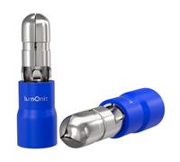 Lumonic 25x Fiche ronde 1,5-2,5mm² | Bleu, 5mm | Fiche ronde pour douille ronde 5mm | Connecteurs de câbles, cosses de câbles isolées | Automobile, moto, électricité