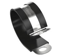 Lumonic 34mm Colliers de serrage avec garniture en caoutchouc, acier inoxydable V2A I Colliers de serrage à visser I Collier de serrage 34mm, Collier