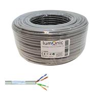 Lumonic 50m Câble de réseau CAT 5e F/UTP I CAT5e-câble, Gigabit Lan Câble, Ethernet Câble I Câble patch flexible blindé, pour l'intérieur jusqu'à 100 MHz