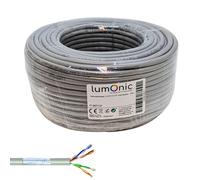 Lumonic 50m Câble de réseau CAT 6 F/UTP I Cat6-câble, Gigabit Lan Câble, Ethernet Câble I Câble patch flexible blindé, pour l'intérieur jusqu'à 250 MHz