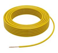 Lumonic 50m FLRY Câble de véhicule 0,5mm² Jaune | toron automobile monoconducteur | Résistant à l'huile et aux carburants, ignifugé | Basse tension