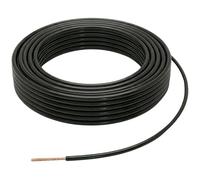 Lumonic 50m FLRY Câble de véhicule 0,5mm² Noir | toron automobile monoconducteur | Résistant à l'huile et aux carburants, ignifugé | Basse tension