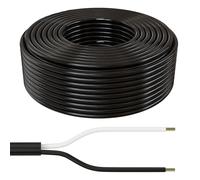 Lumonic 50m FLRYY Câble de véhicule 2x1mm² Noir | 2 Fils | Câble de remorque | câble Automobile multiconducteur | Résistant aux huiles et aux carburants, Ignifuge | Basse Tension