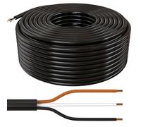 Lumonic 50m FLRYY Câble de véhicule 3x1mm² Noir | 3 Fils | Câble de remorque | câble Automobile multiconducteur | Résistant aux huiles et aux carburants, Ignifuge | Basse Tension