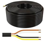 Lumonic 50m FLRYY Câble de véhicule 4x1,5mm² Noir | 4 Fils | Câble de remorque | câble Automobile multiconducteur | Résistant aux huiles et aux carburants, Ignifuge | Basse Tension