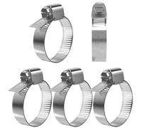 Lumonic 5x 27-51mm Collier de serrage en acier inoxydable V2A 201 I Collier de serrage réglable à visser I pour tuyaux flexibles machine à laver voiture voiture maison jardin