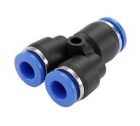 Lumonic 5x I Tuyau PU Connecteur en Y Réduction I 8mm -> 2x6mm I Pièce en Y I Push-in I connecteur pneumatique I Distributeur en Y réducteur I Air comprimé