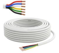 Lumonic 6x0,34mm² RGBW CCT LED Ligne de contrôle 5m | câble gainé 6 fils flexible | LiYY Extension, Câble d'alimentation, Câble d'alimentation LED, Câble de commande